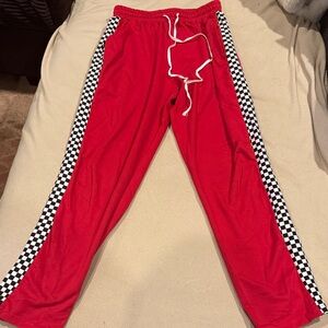 LF VERY RARE Red with Checkered sides Sweatpants!! VINTAGE! Read below ⬇️